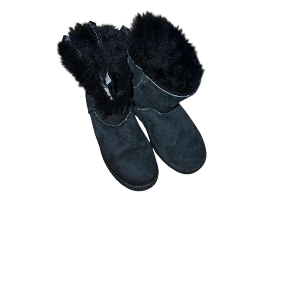 Ugg Women's Black Fur-Lined Boots Size 8